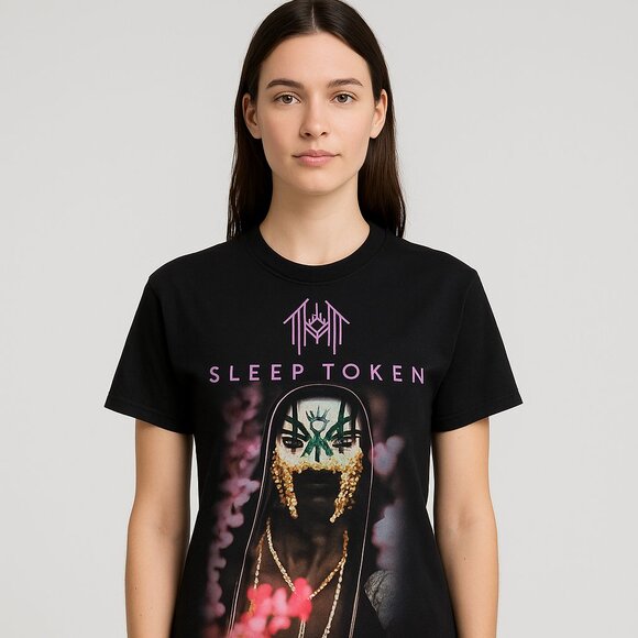 Sleep Token Band Tee Black Graphic T-Shirt Small Tour Merch 2023 Rock - Picture 1 of 8